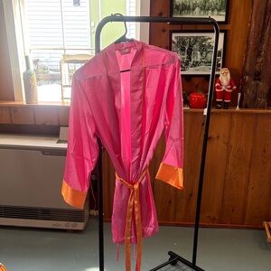Elegant Pink and Orange Women's Robe